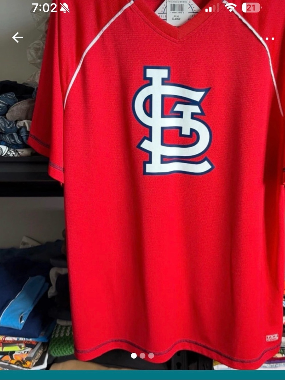 St. Louis Cardinals MLB Athletic Performance Shirt Men’s XL Red TX3 Cool